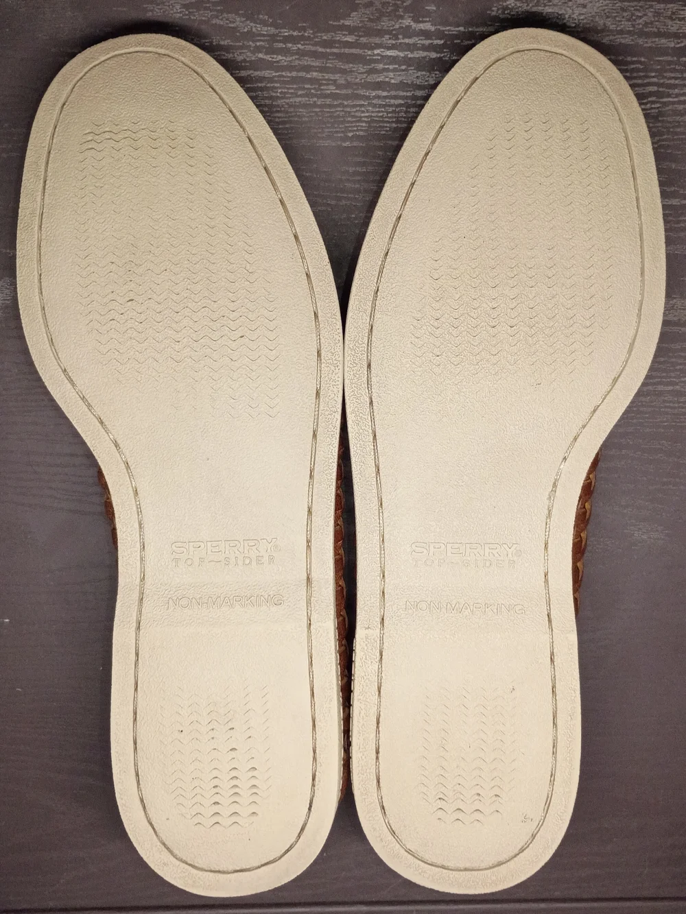 Sperry GOLD CUP Brown Woven Leather Boat Shoes. Men's 9.5M. Like NEW!!!